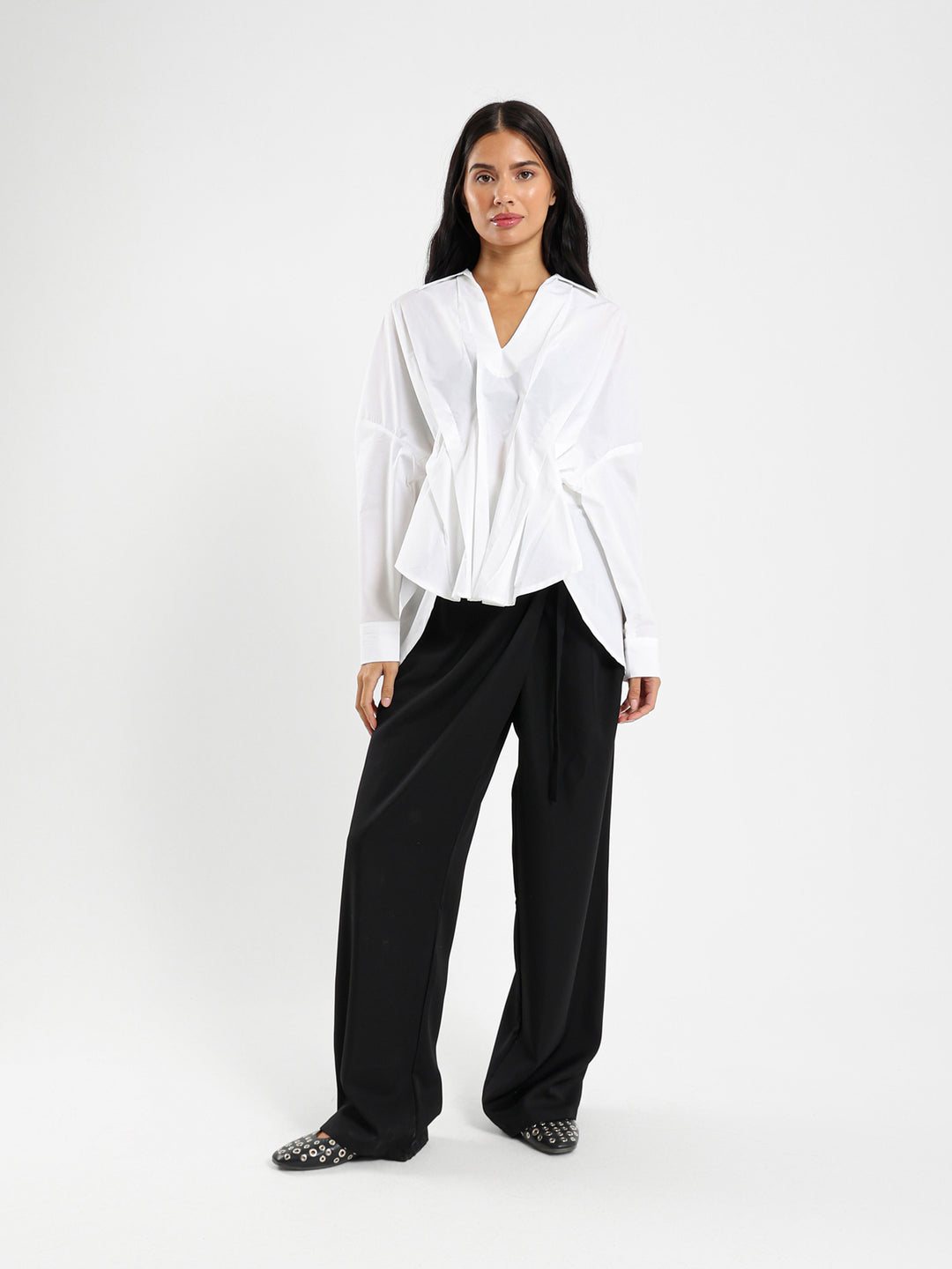 Oversized Shirt With Fitted Waist