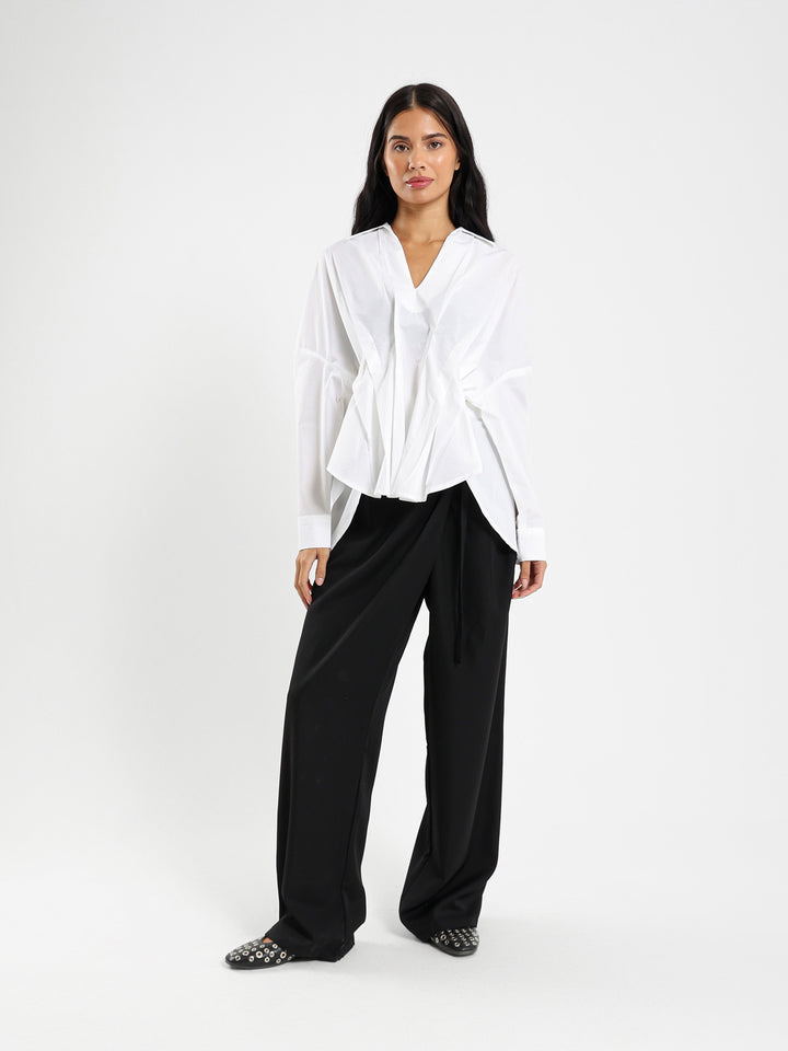 Oversized Shirt With Fitted Waist