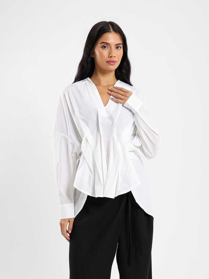 Oversized Shirt With Fitted Waist