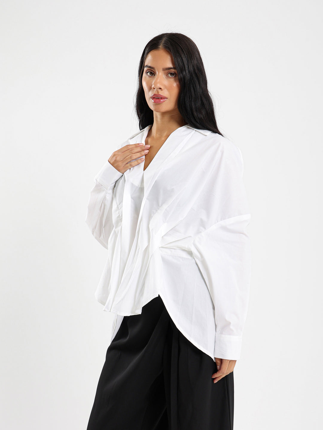 Oversized Shirt With Fitted Waist