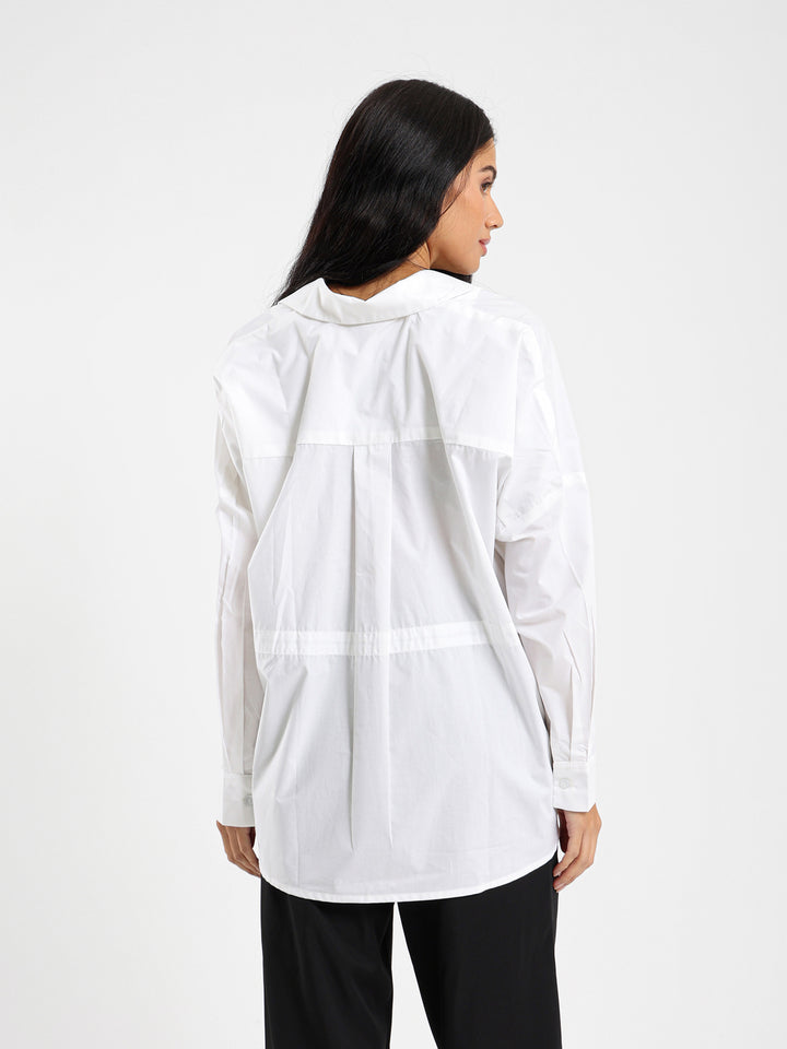 Oversized Shirt With Fitted Waist