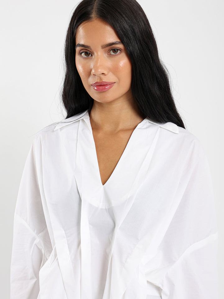 Oversized Shirt With Fitted Waist