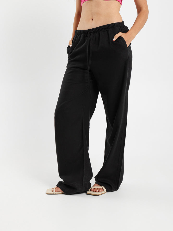 Drawstring Thin Waist Pants
