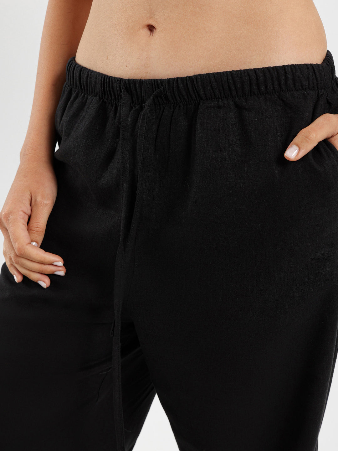 Drawstring Thin Waist Pants