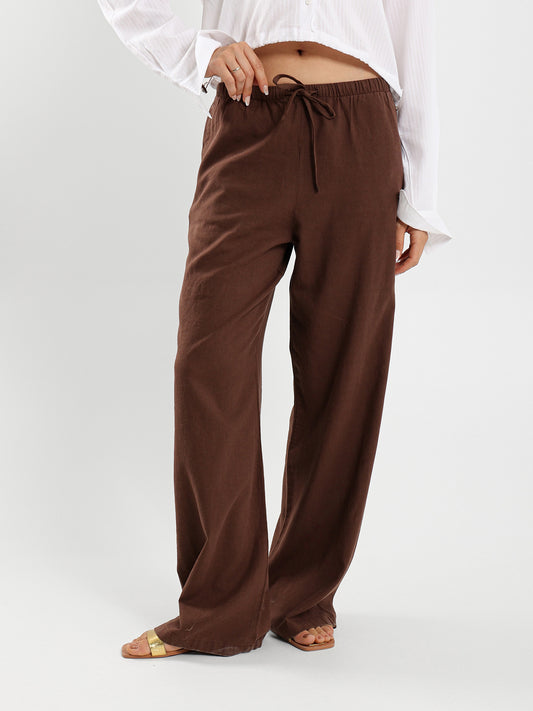Drawstring Thin Waist Pants