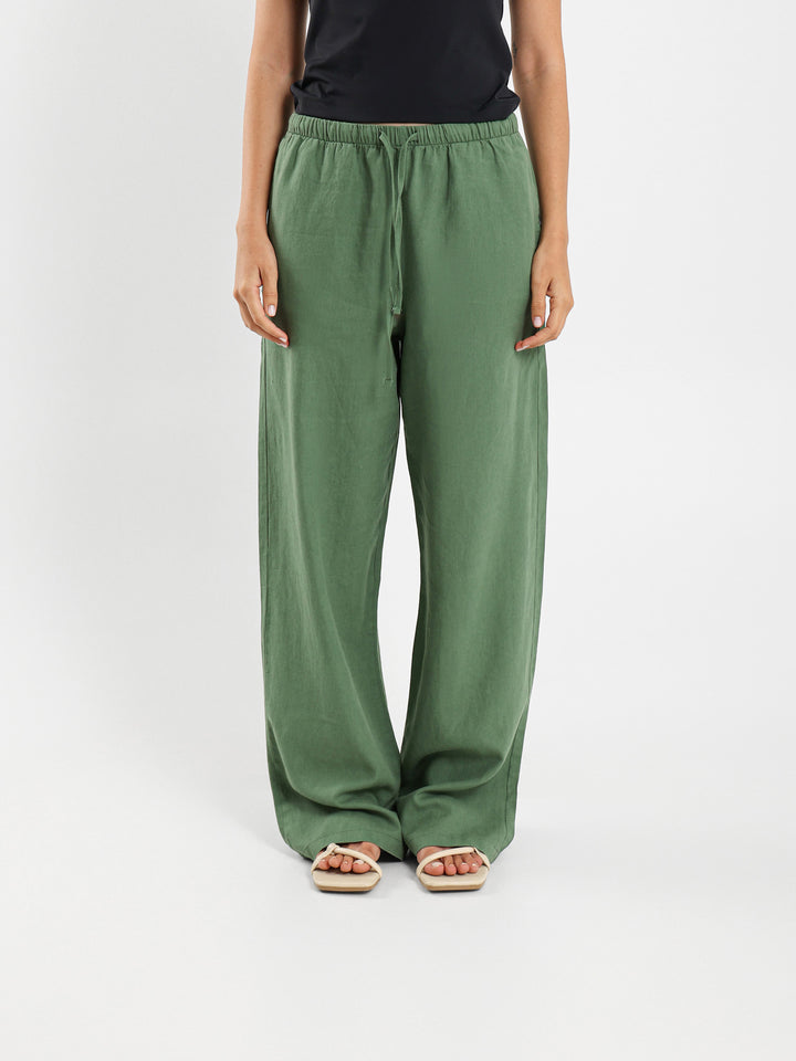 Drawstring Thin Waist Pants