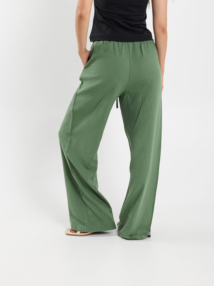 Drawstring Thin Waist Pants