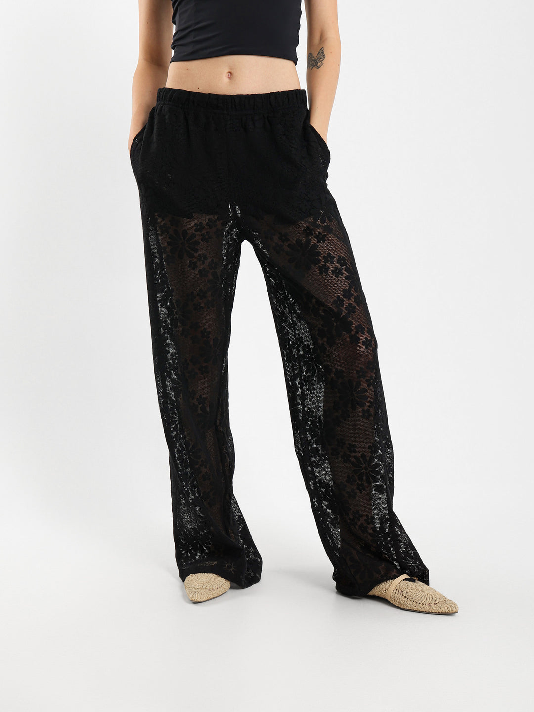 Floral Pattern Loose Pants