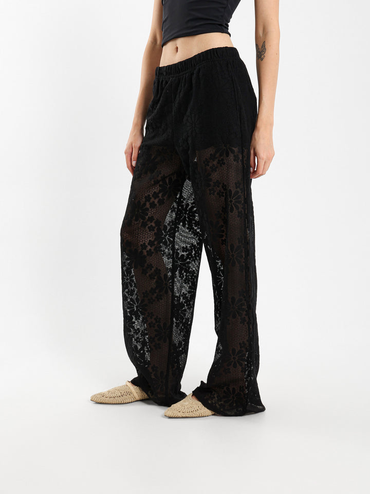 Floral Pattern Loose Pants