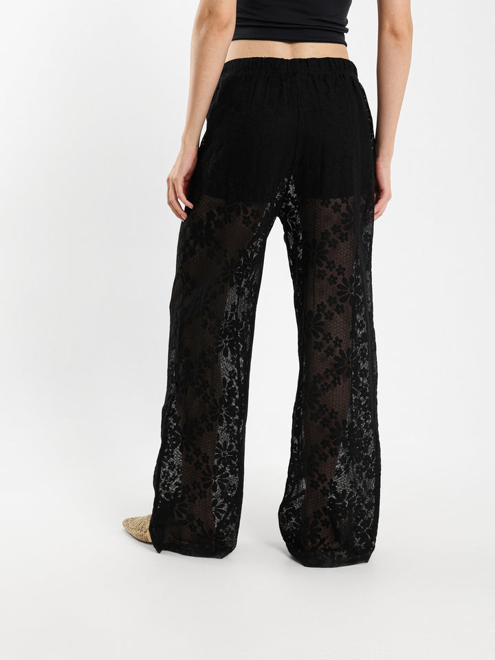 Floral Pattern Loose Pants
