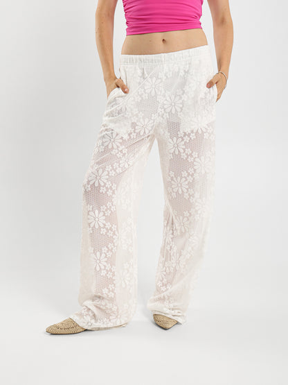 Floral Pattern Loose Pants