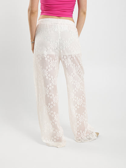Floral Pattern Loose Pants