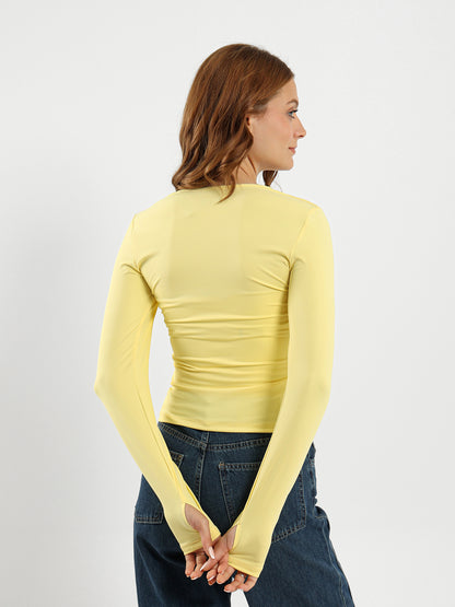 Basic Fitted Long Sleeve Top
