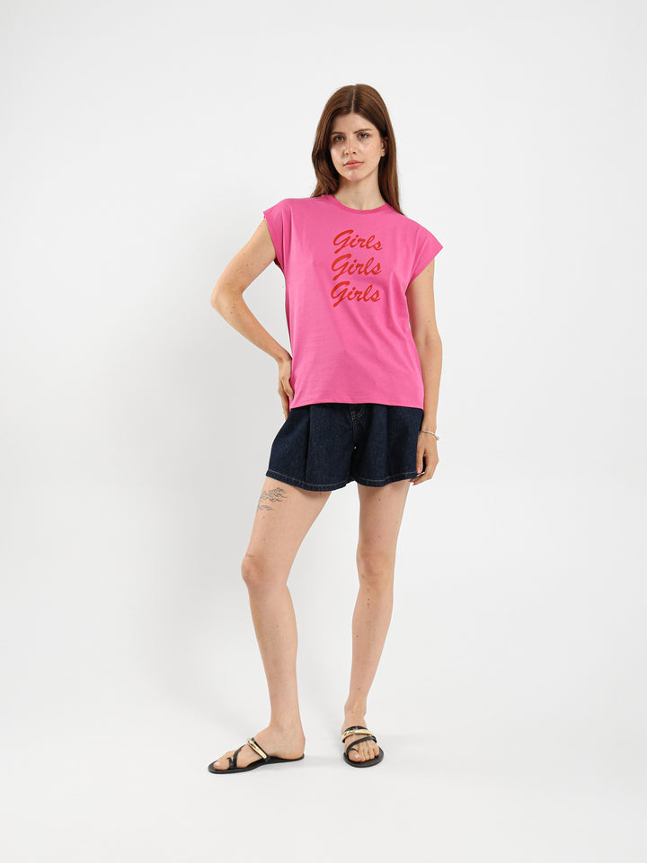 Girls Girls Graphic Print T-Shirt