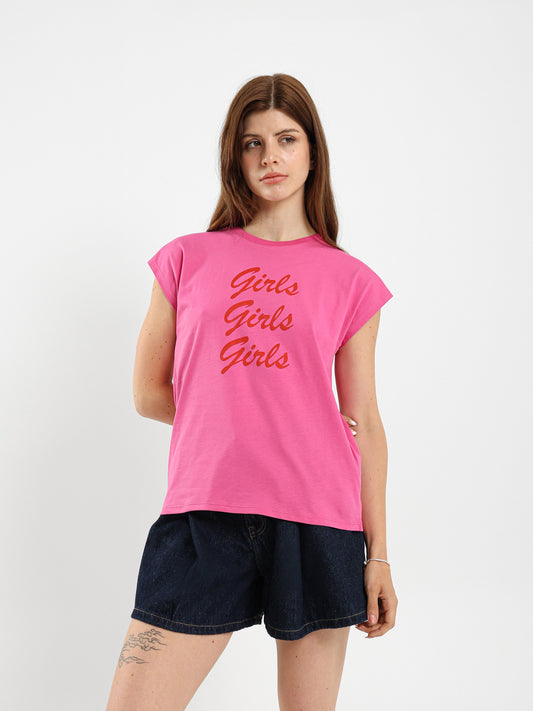 Girls Girls Graphic Print T-Shirt