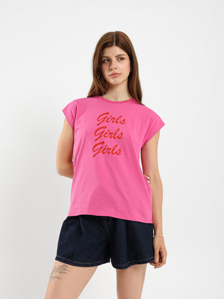 Girls Girls Graphic Print T-Shirt