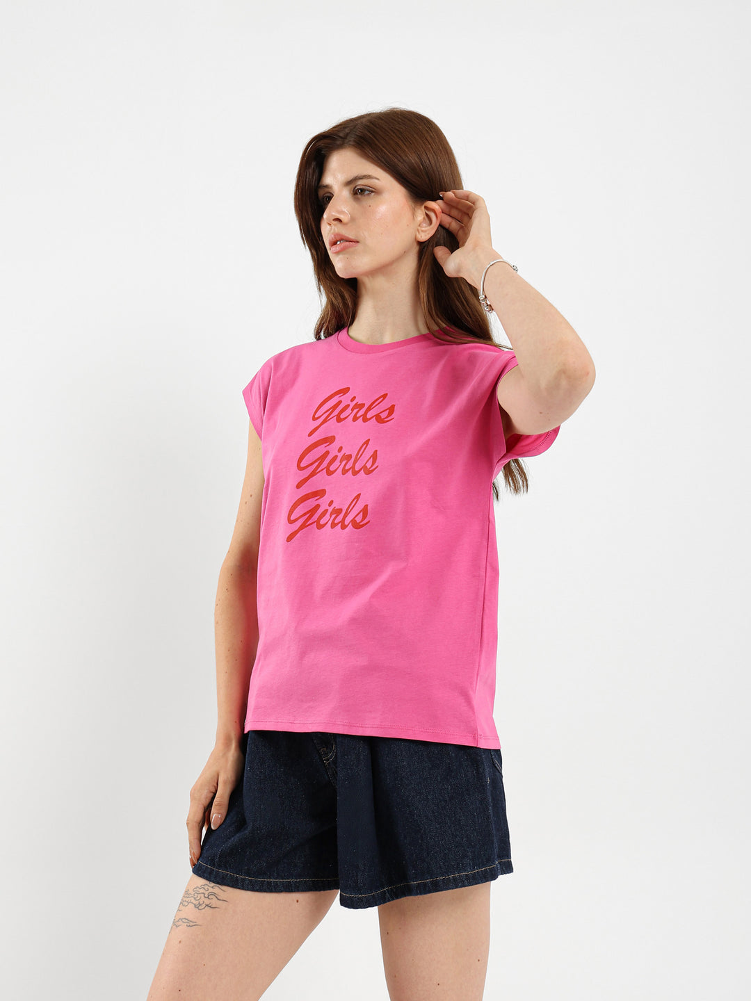 Girls Girls Graphic Print T-Shirt