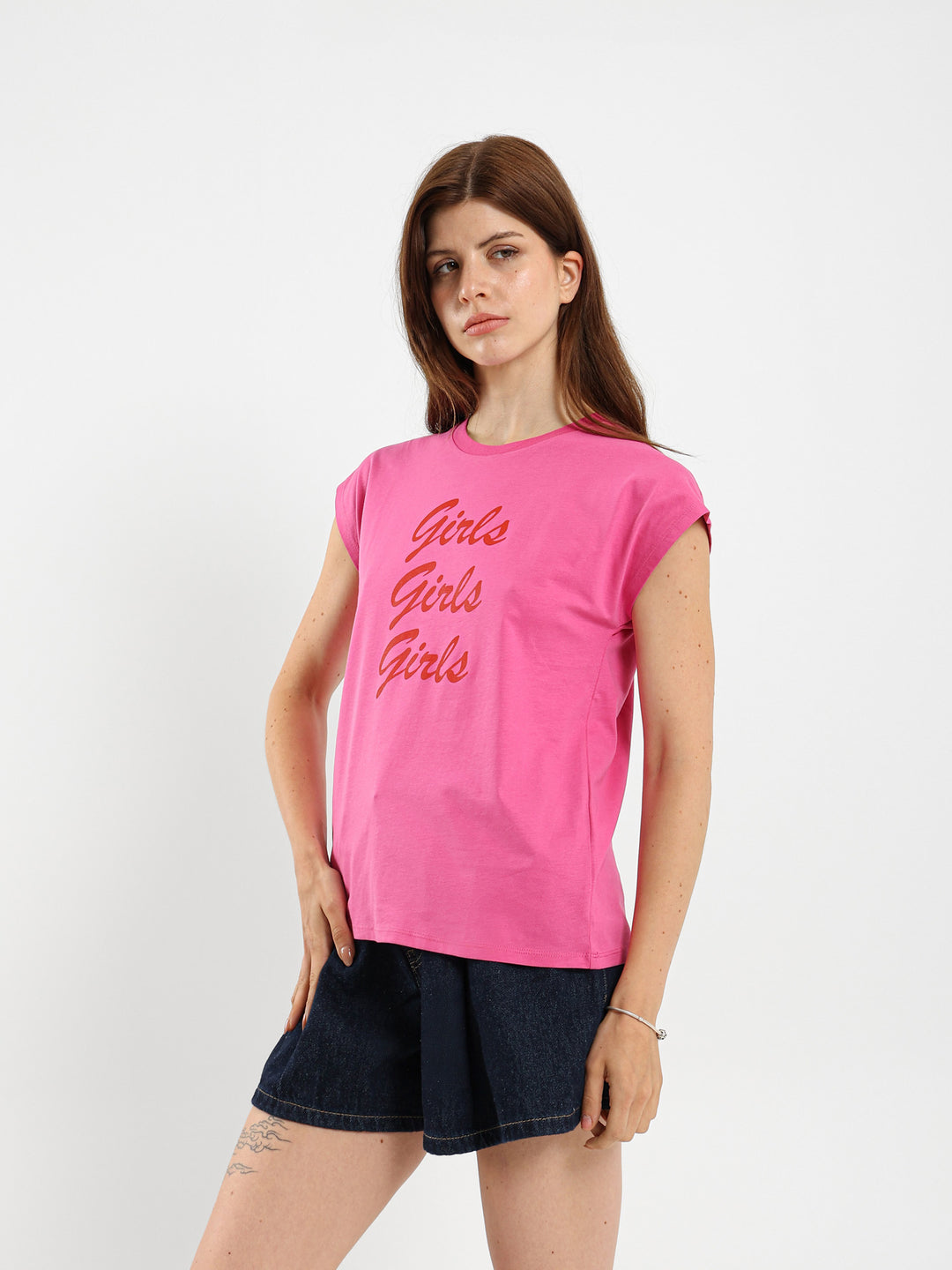 Girls Girls Graphic Print T-Shirt