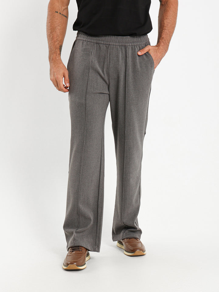 Tailored Loose Pants With Elastic Waist