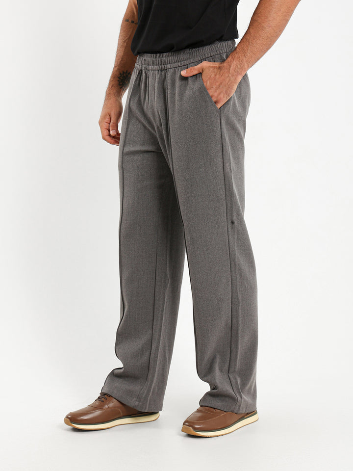 Tailored Loose Pants With Elastic Waist