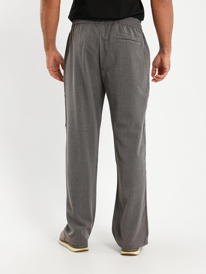 Tailored Loose Pants With Elastic Waist