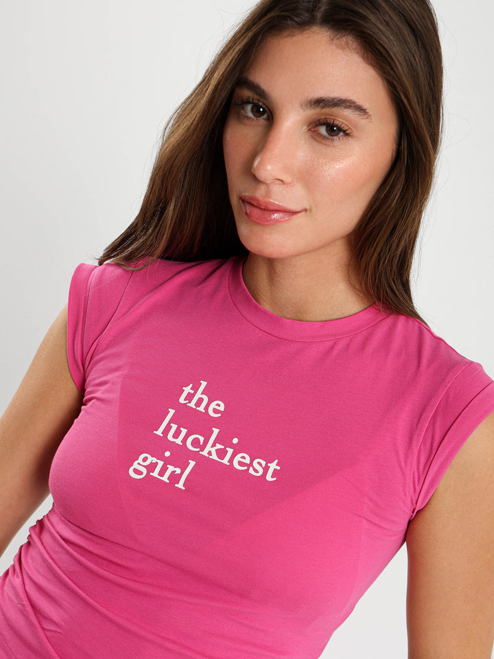 The Luckiest Print Fitted T-Shirt