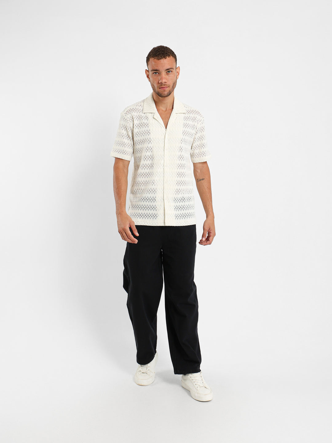 Half Sleeve Camp Collar Shirt