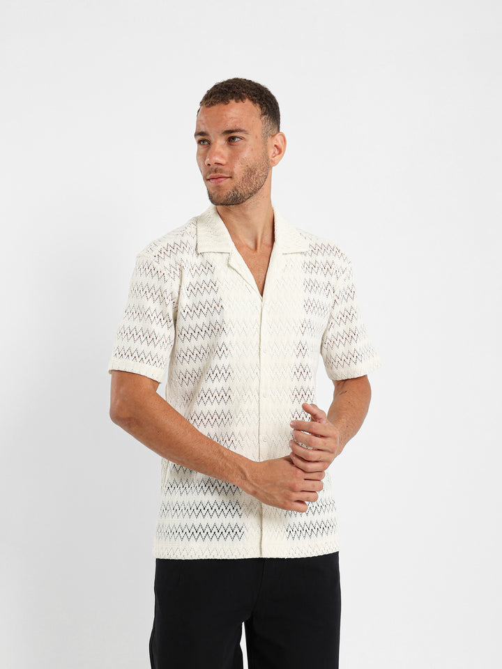 Half Sleeve Camp Collar Shirt