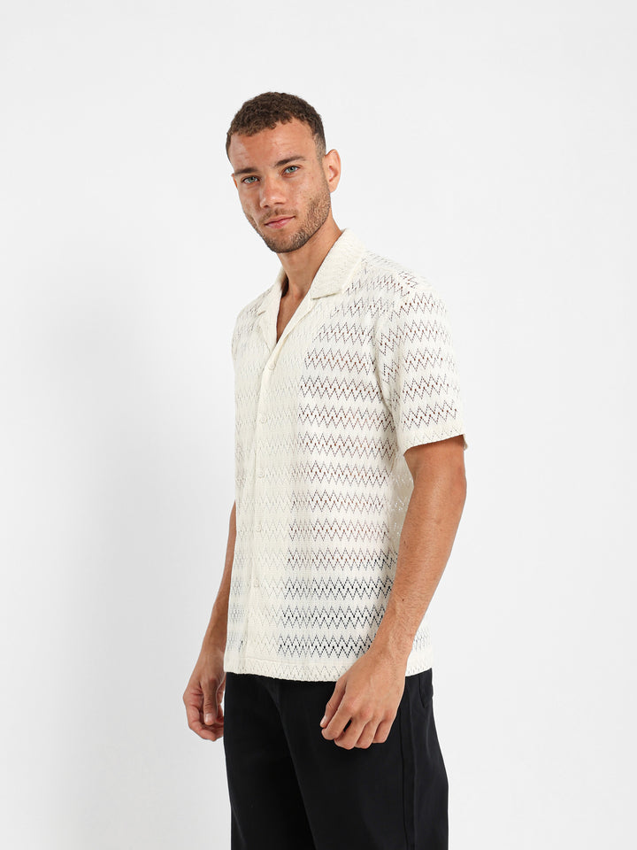 Half Sleeve Camp Collar Shirt
