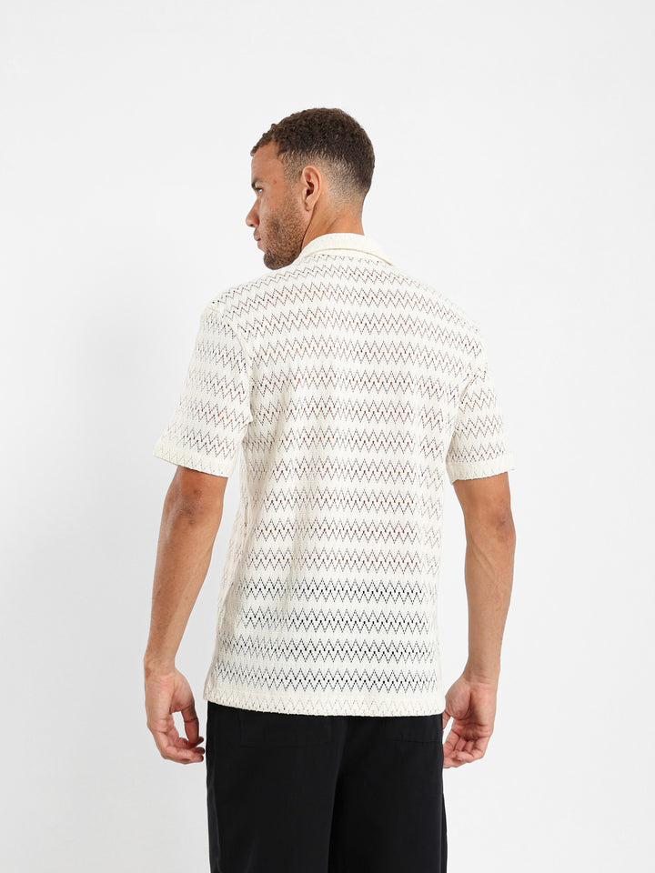 Half Sleeve Camp Collar Shirt