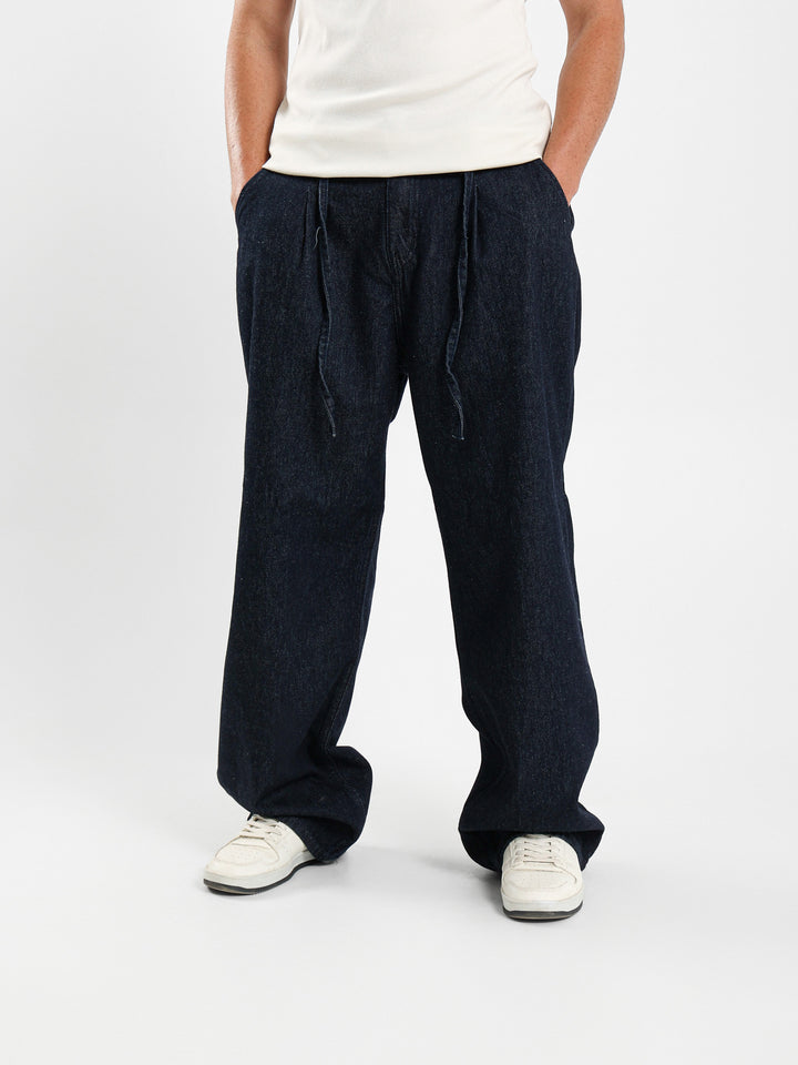 Straight Leg Jeans With Self Cord