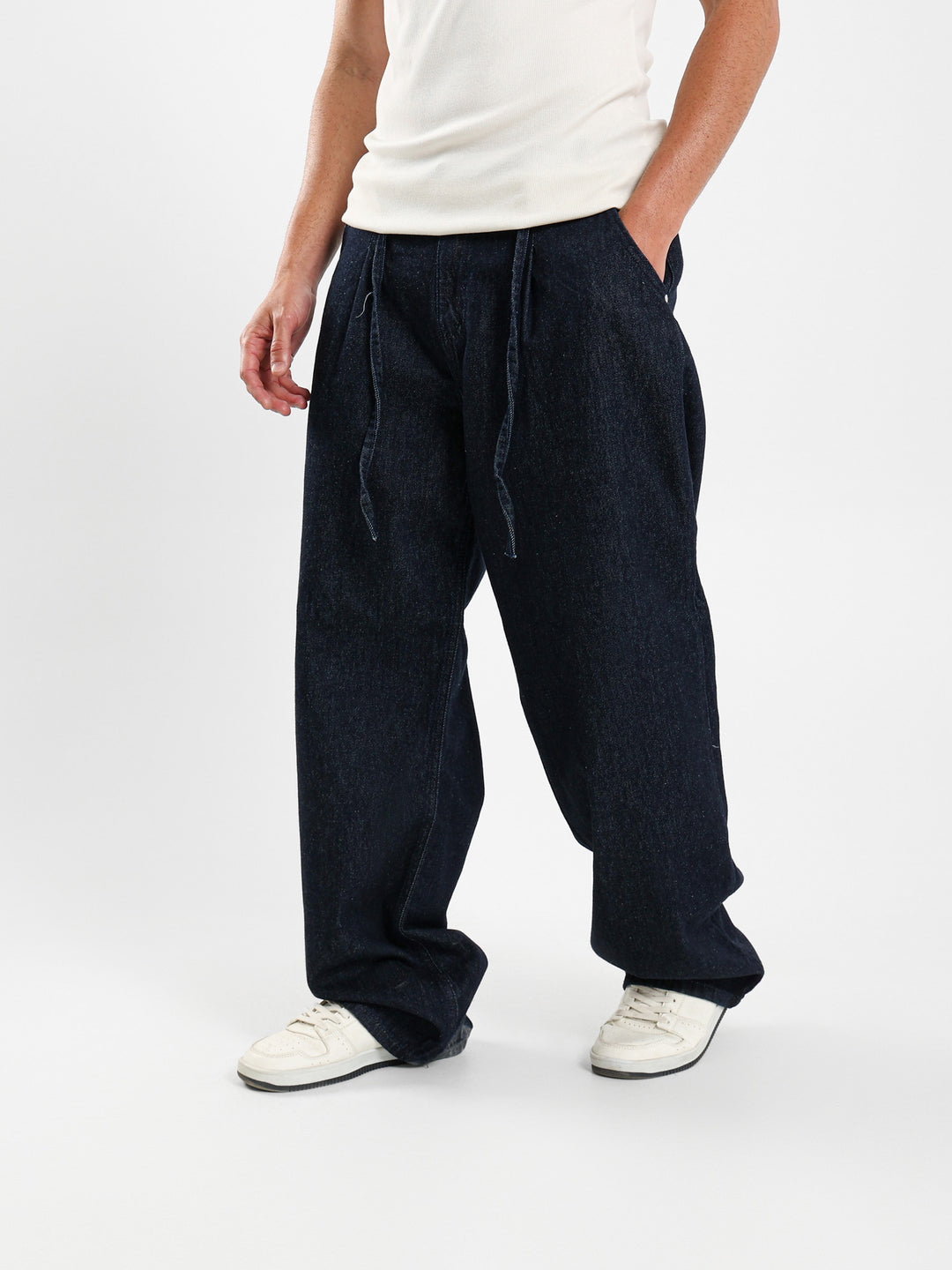 Straight Leg Jeans With Self Cord