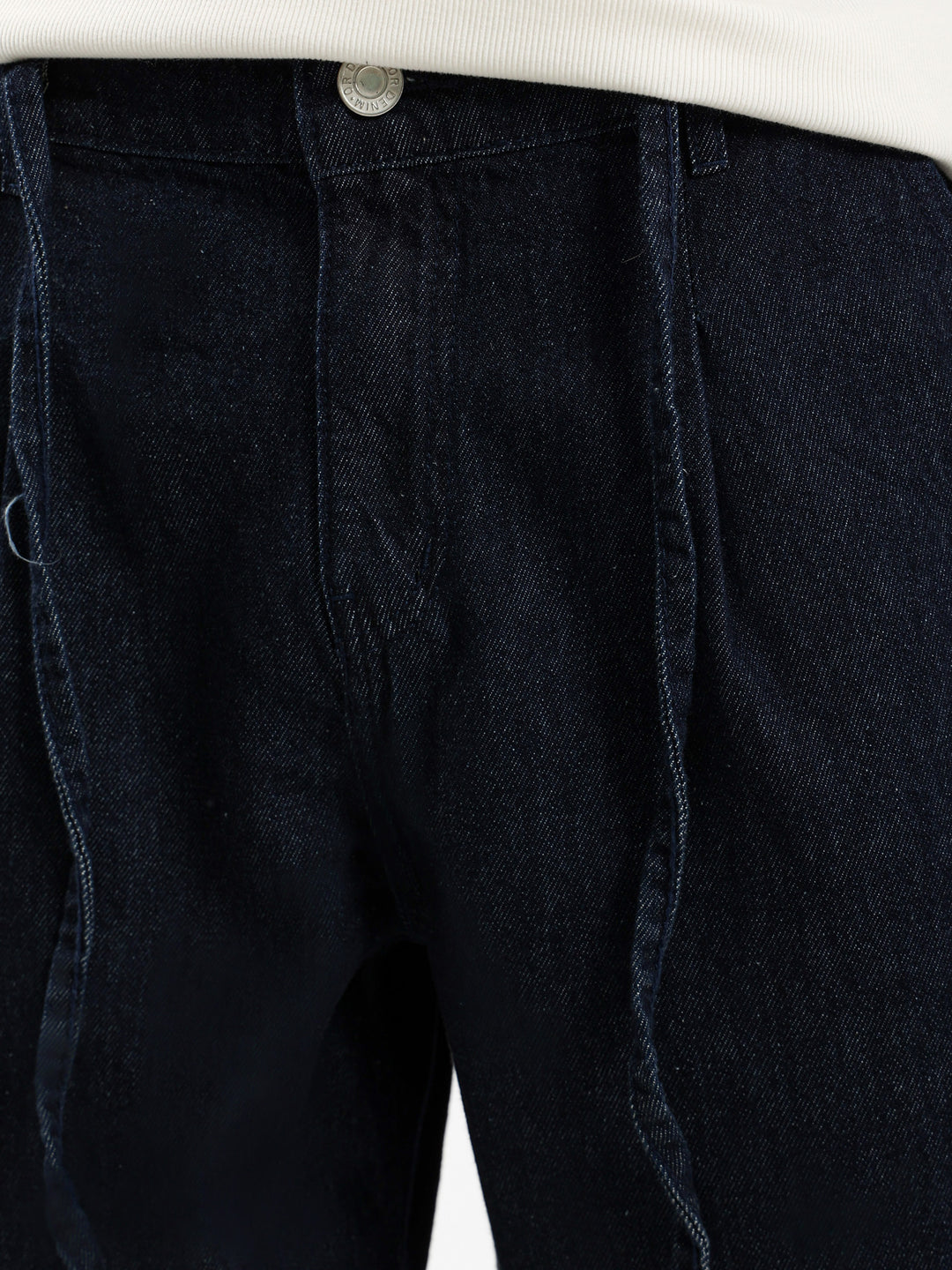Straight Leg Jeans With Self Cord