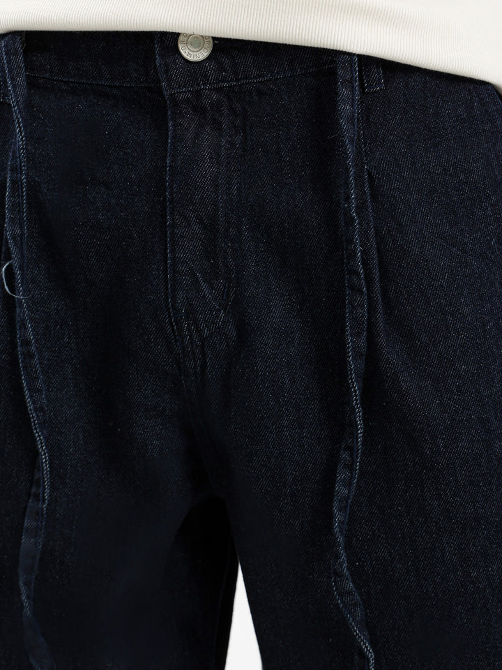 Straight Leg Jeans With Self Cord