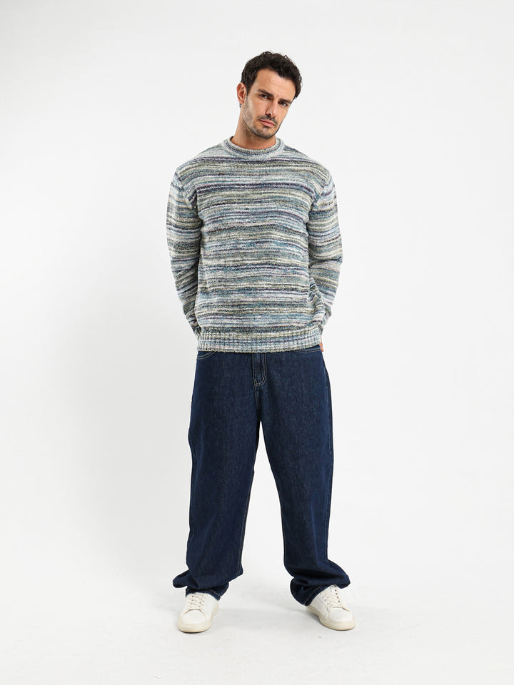Unfinished Details Crew Neck Pullover