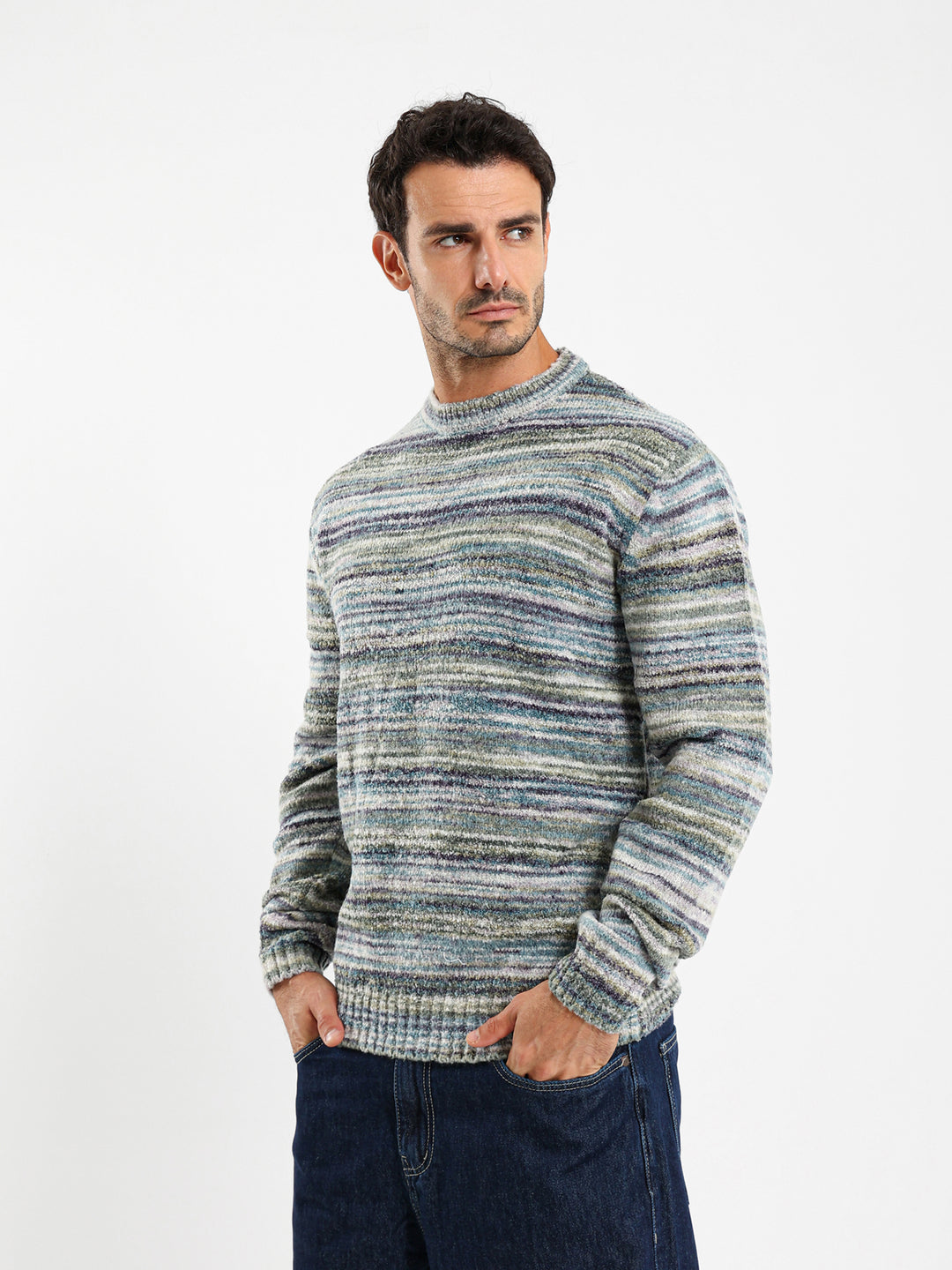 Unfinished Details Crew Neck Pullover