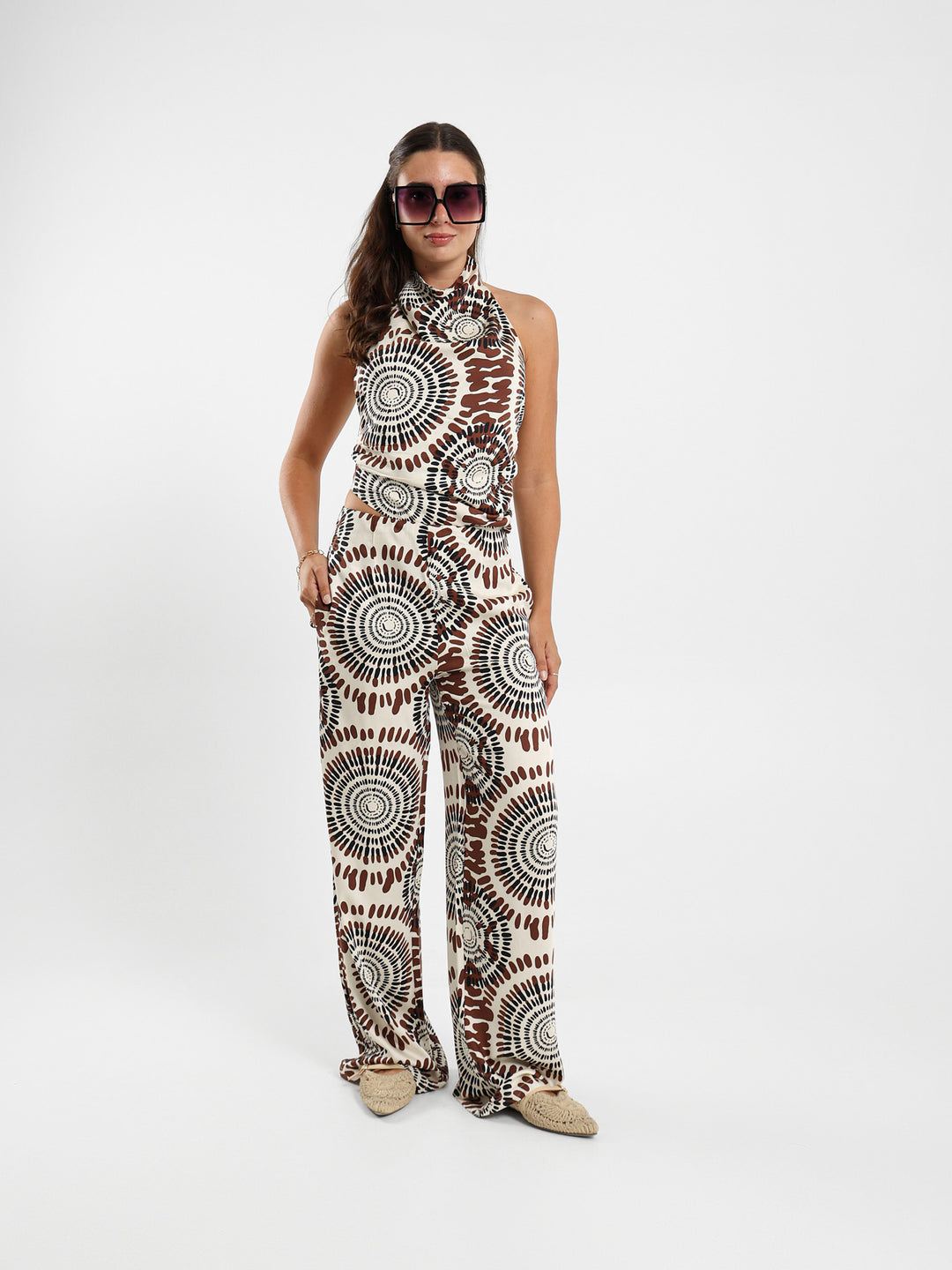All Over Printed Halter Neck Top