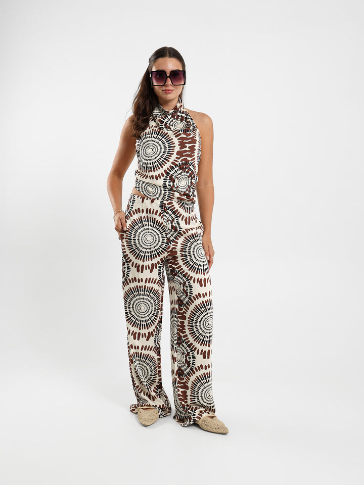 All Over Printed Halter Neck Top