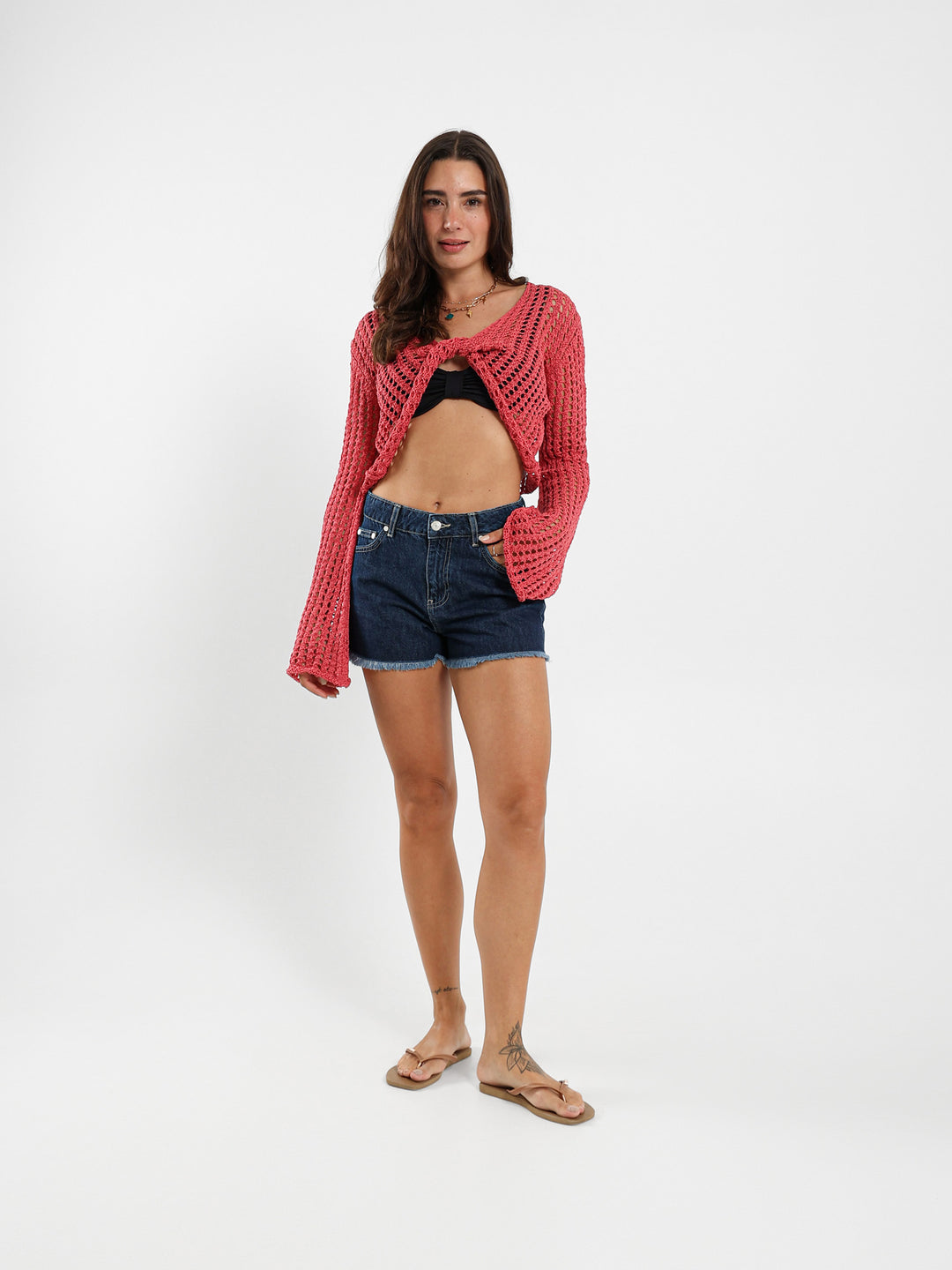 Long Sleeve Top With Twisted Front