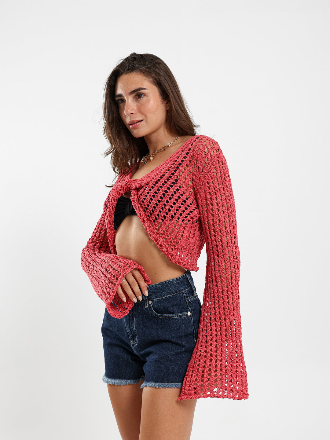 Long Sleeve Top With Twisted Front
