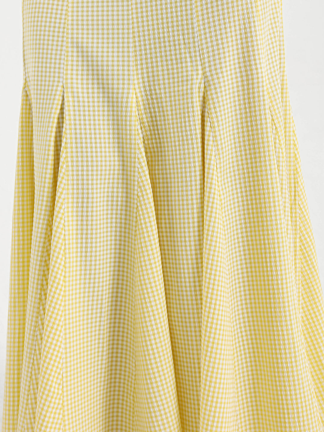 Strapless Gingham Maxi Dress