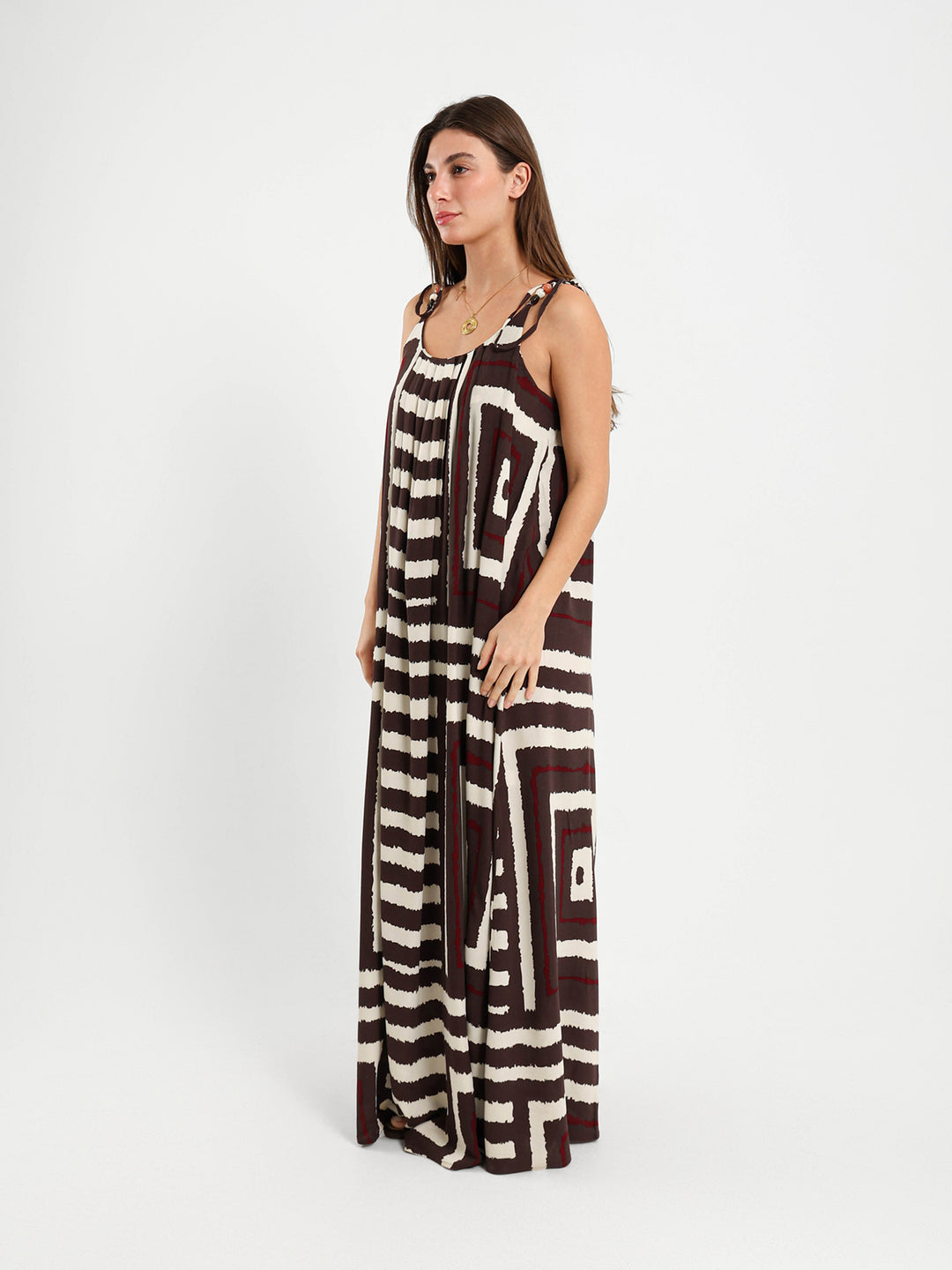 V-Neck Maxi Dress With Slits