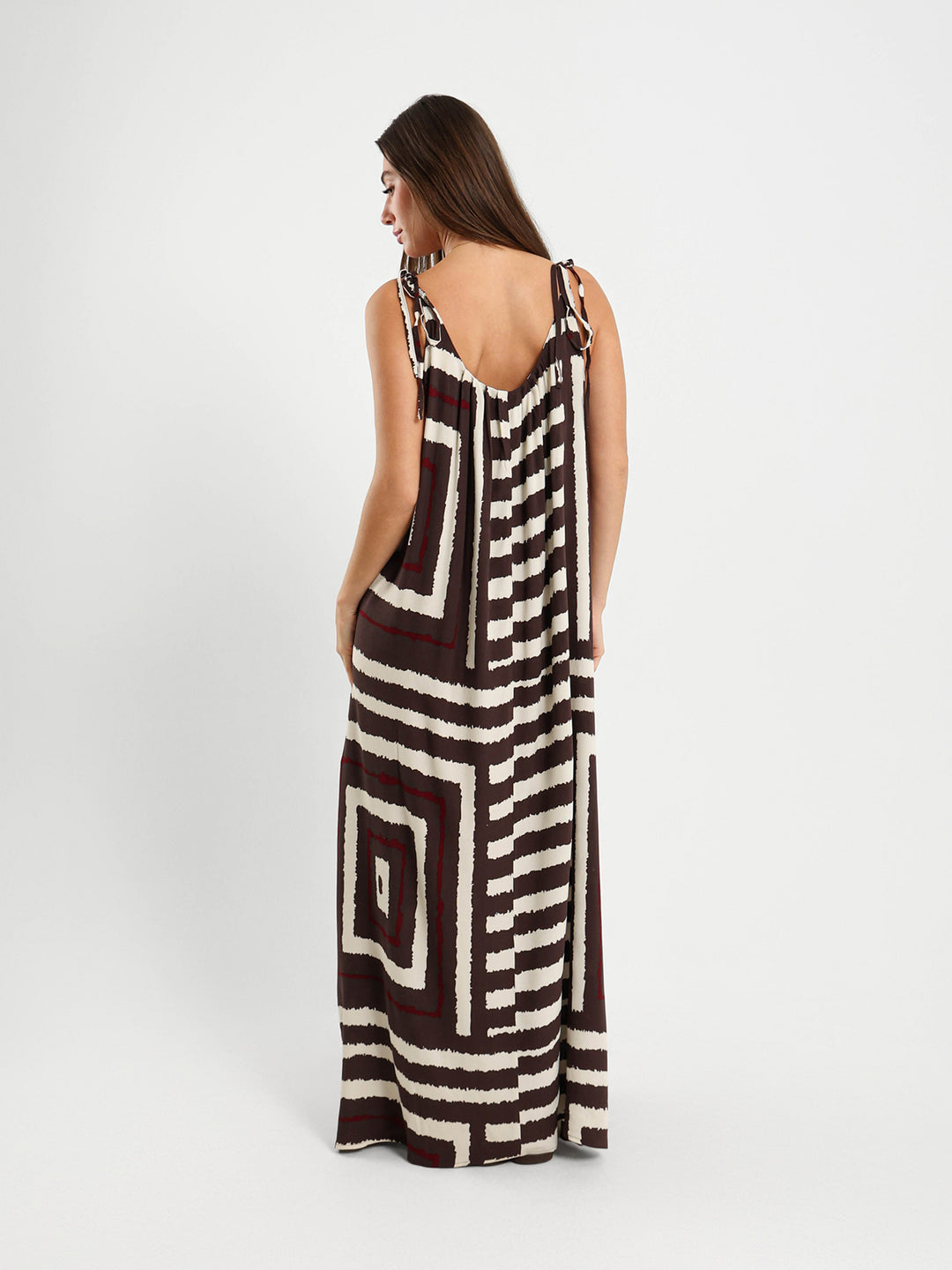 V-Neck Maxi Dress With Slits