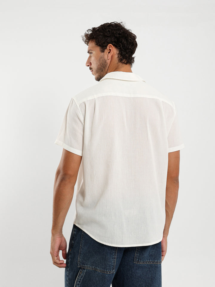 Half Placket Shirt With Pocket