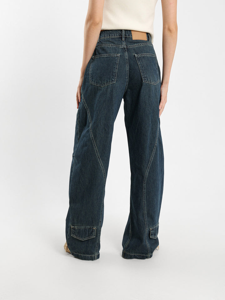 Balloon Jeans With Pleats