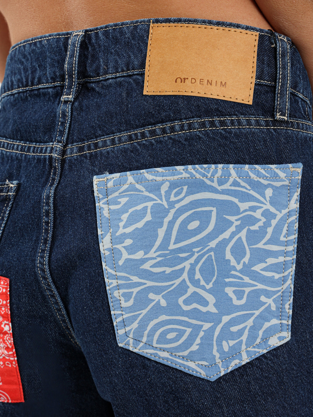 Denim Shorts With Back Patch Work