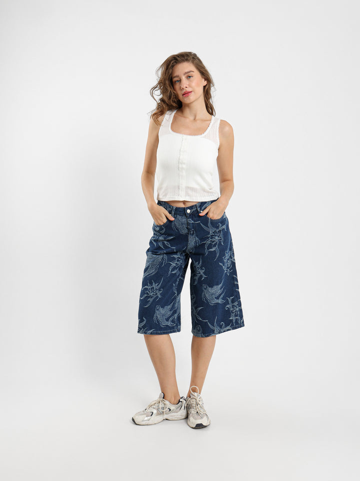 Buttoned Sleeveless Pointelle Top