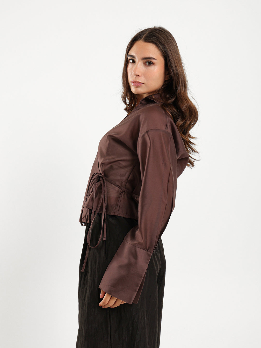 Tie Side Wrap Blouse