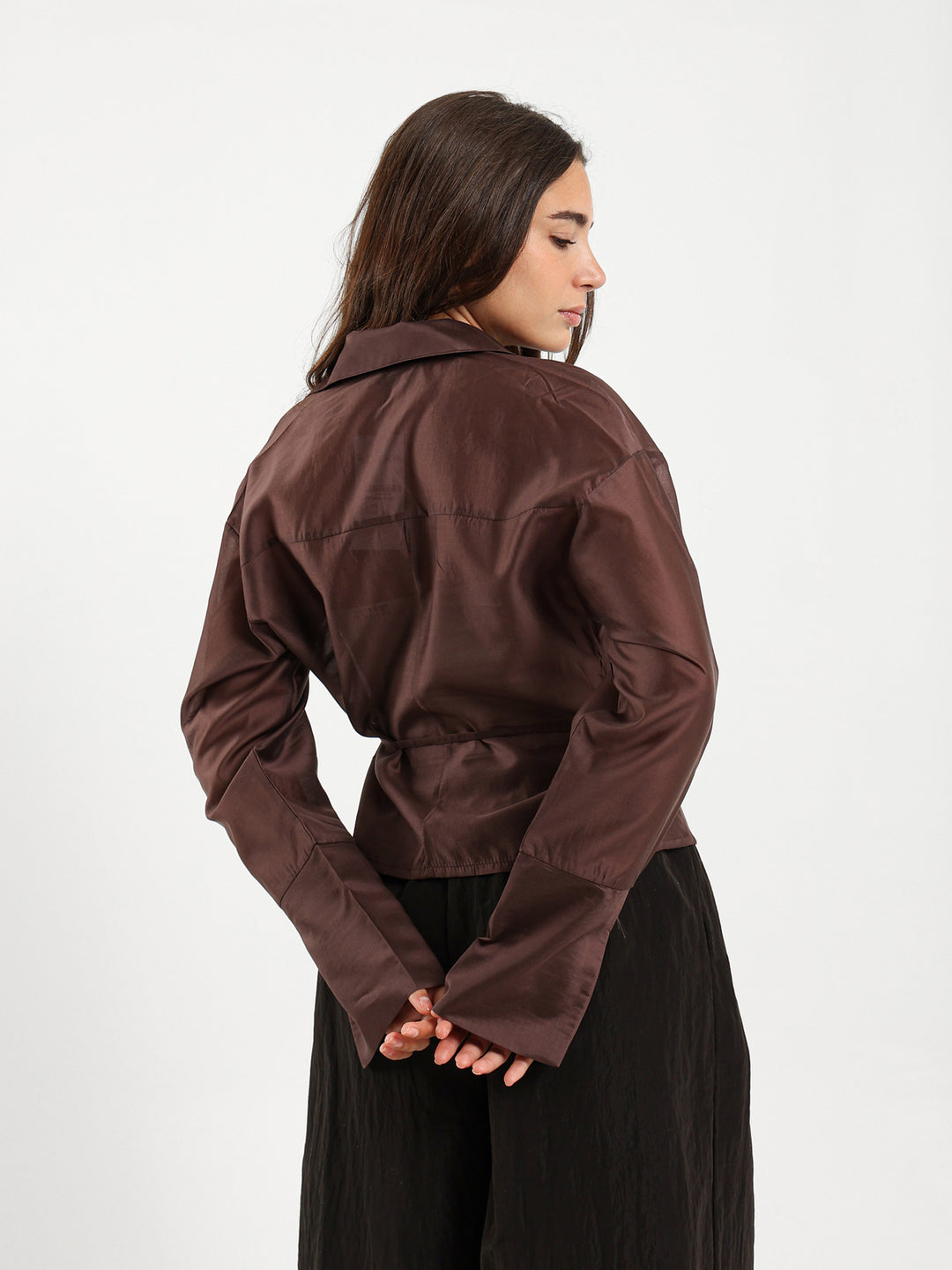 Tie Side Wrap Blouse