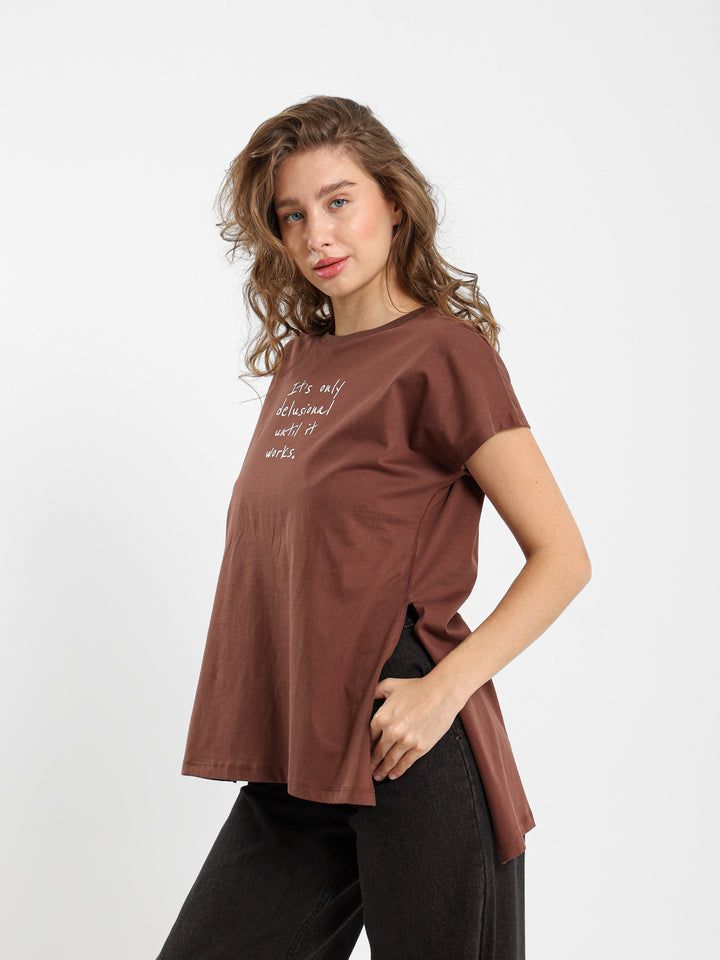 Its Only Delusional Print T-Shirt